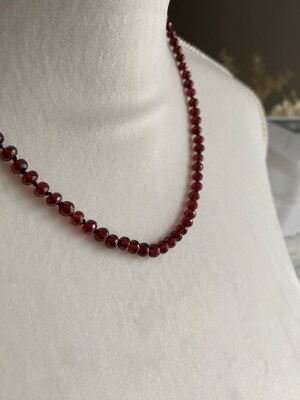 Silk Knotted Dainty Gemstone Necklace - Warm Tones - image4